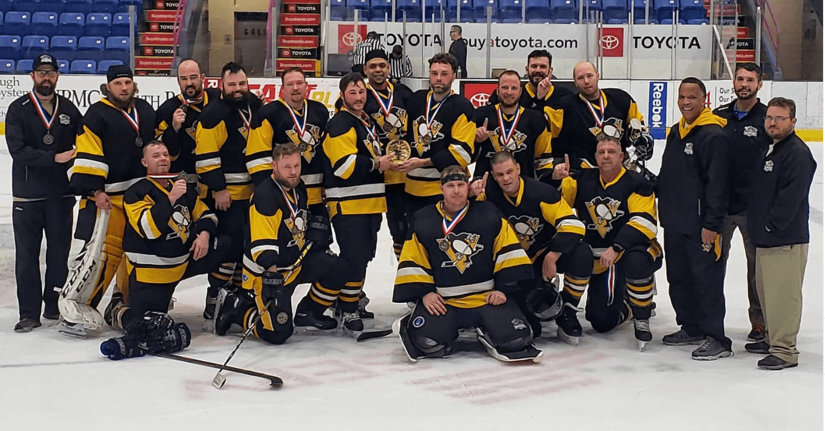 Johnstown Veterans Day Tournament Champions team photo