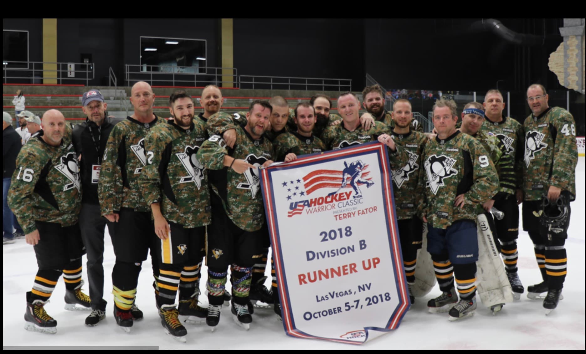 Warriors championship group photo with patriotic team context