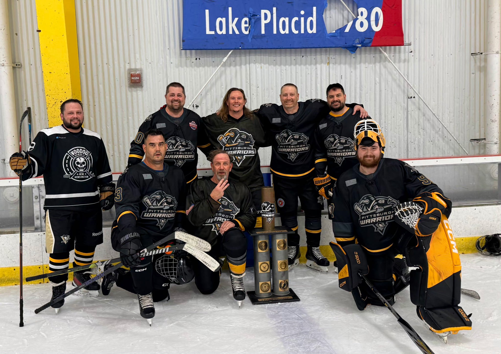 Team 1351 with the Defenders Cup, DVHL Season 8